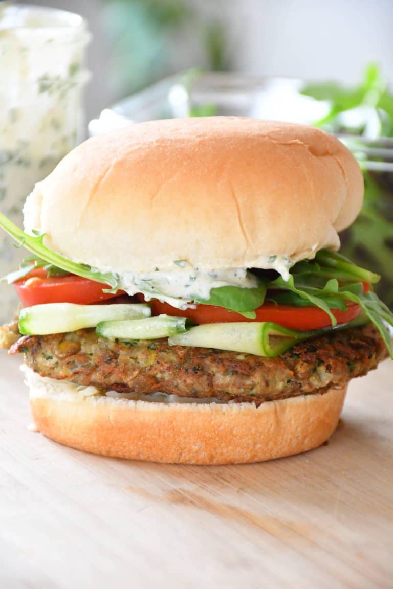 Cilantro Pork Burger (With lentils!) - Kidney Healthy Recipes